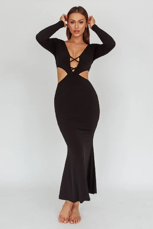 Dress Codes Cut-Out Maxi Dress Black