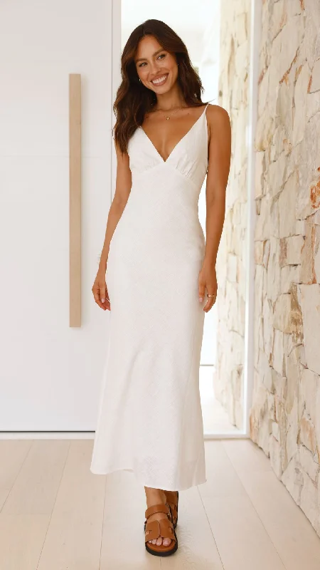 Halina Maxi Dress - White