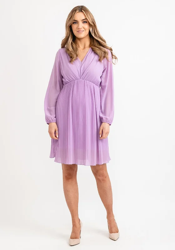 Seventy1 One Size Pleated Mini Dress, Lilac