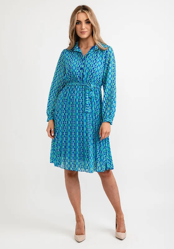 Seventy1 One Size Vibrant Print Mini Dress, Blue & Green
