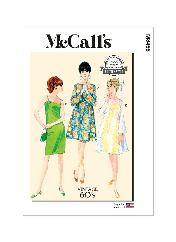 McCall's Sewing Pattern 8466 Slip Dress and Sheer Overdress