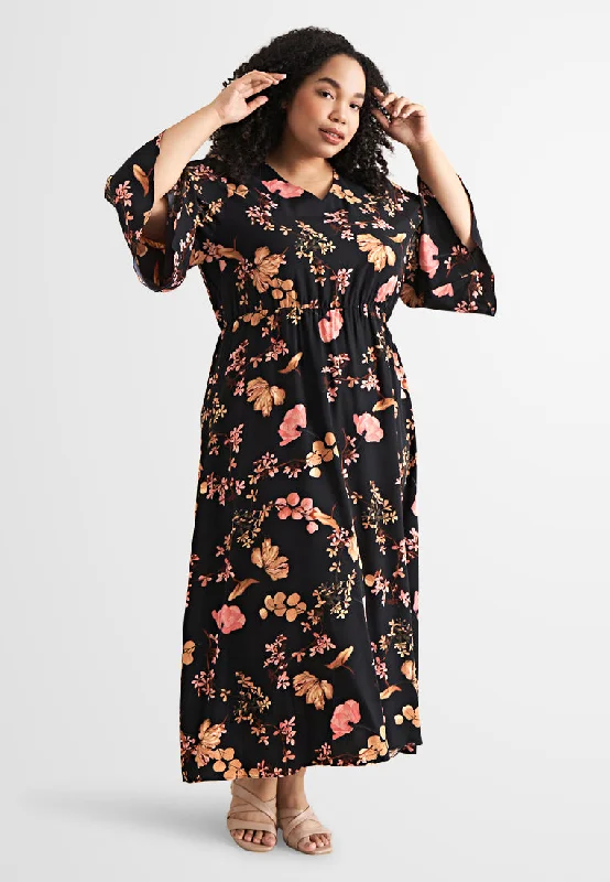 Judith V-Neck Printed Garden Party Dress